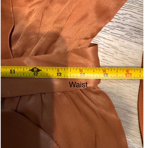 LBLC The Label Dede‎ Jumpsuit Rust Belted Viscose Blend Women's L - Picture 11 of 11